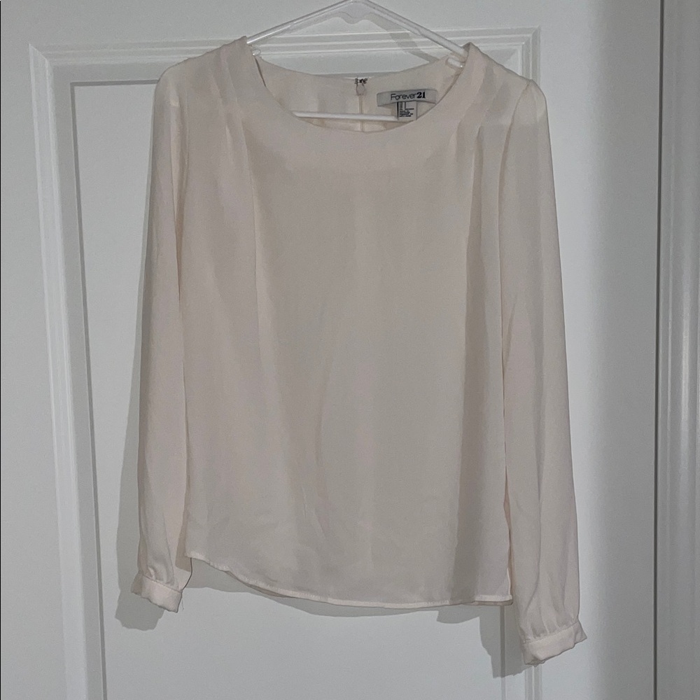 Forever 21 Elegant Cream Blouse